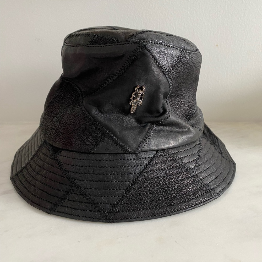 Leather Chrome Hearts Bucket Hat